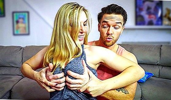 Paige Ashley спалила своего знакомого, когда тот подсматривал за ней в туалете и решила проучить наглеца, связав его и заставив вылизывать свою киску, но в итоге все равно отдалась наглецу, порно видео